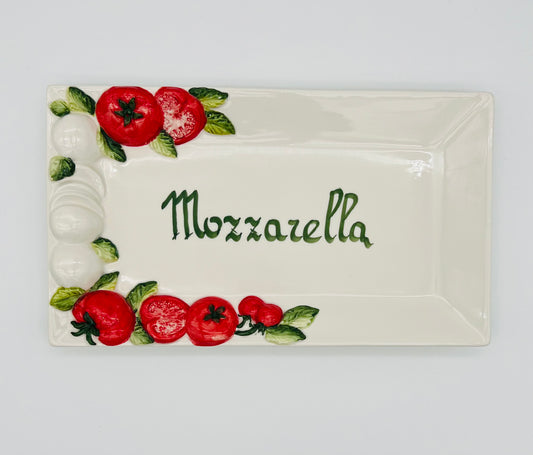 Rectangular Tray – Mozzarella Relief · Italian Taste